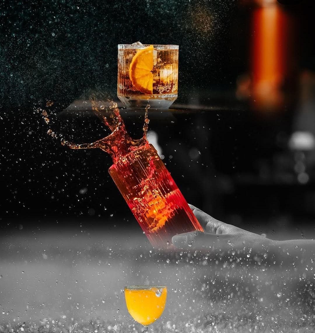 Signature molecular cocktail preparation by BarBrains