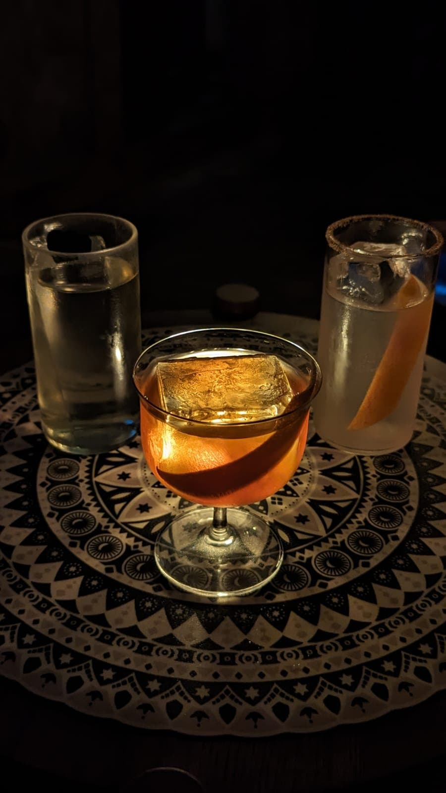 Premium glassware and cocktail styling