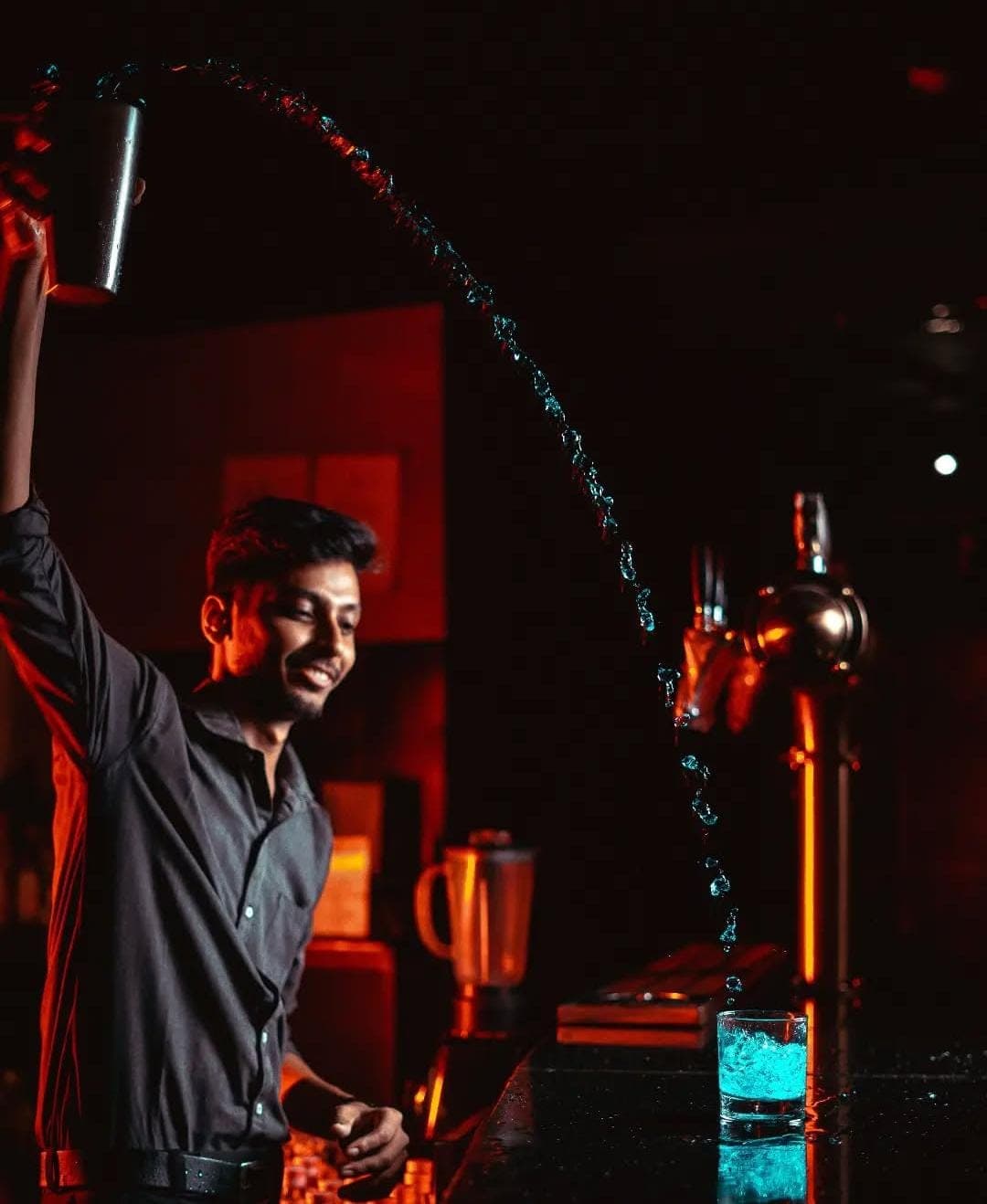 Artisan mixologist craft cocktail presentation