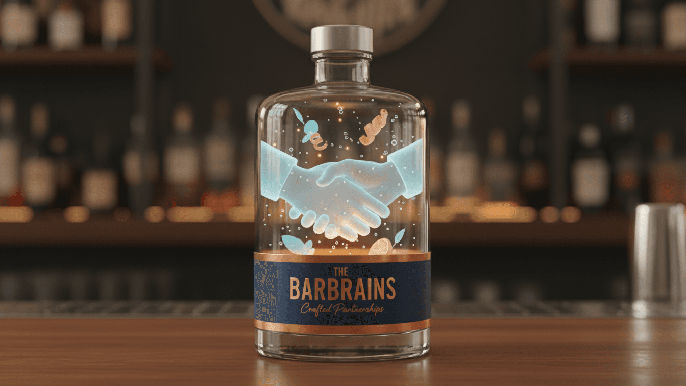 Exquisite signature cocktail crafted by BarBrains Mixology Consulting